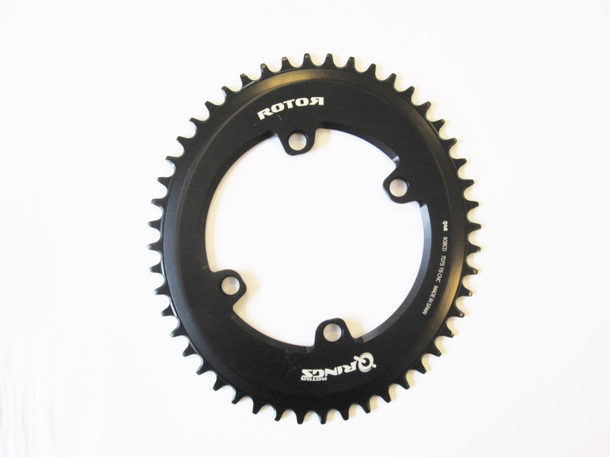 Rotor 1x Q Rings BCD 110x4 Black Klinger Ovale Borandia ApS