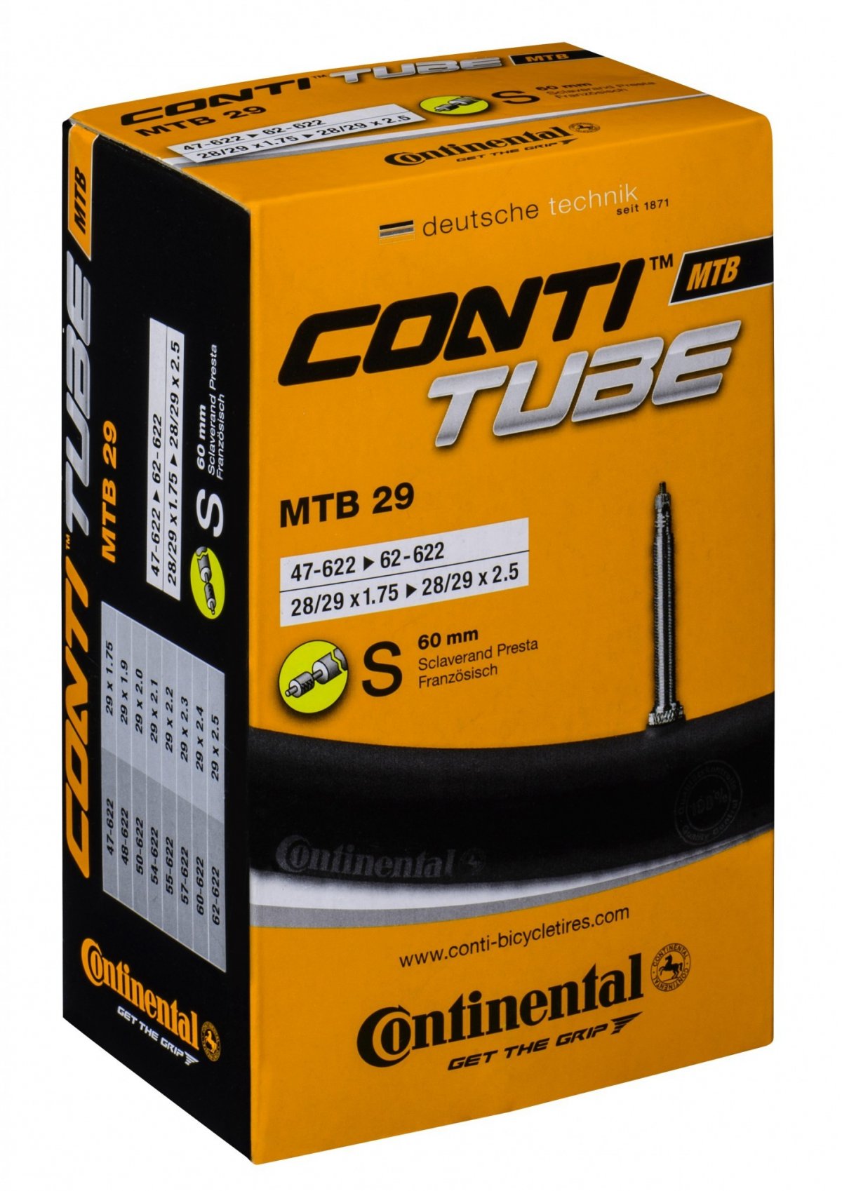 continental conti tube mtb 29